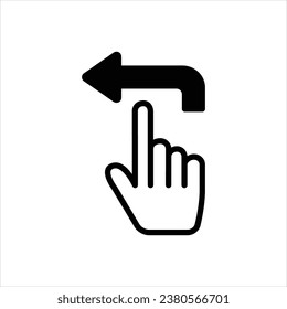 Vector solid icon for left