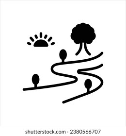 Vector solid icon for path