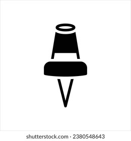 Vector solid icon for pin