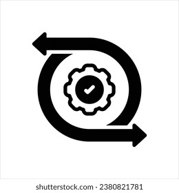 Vector solid icon for replace
