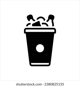 Vector solid icon for trash