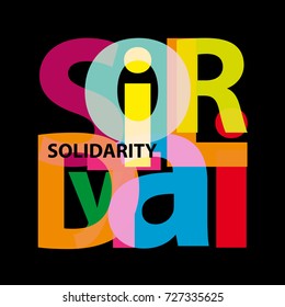 Vector solidarity. Broken text