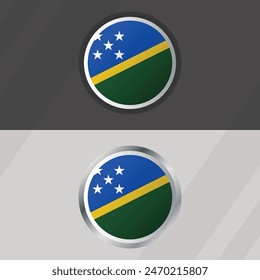 Vector Solomon Islands Round Flag Template