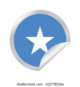 Vector Somalia circle folded