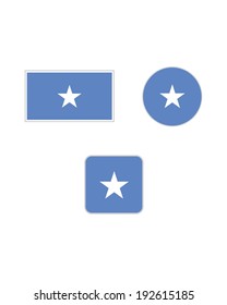 Vector Somalia Flag and Icon Set