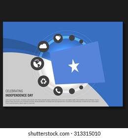 Vector Somalia Independence Day Flyer template. Creative Brochure Title Page. National Day Leaflet design element. vector illustration