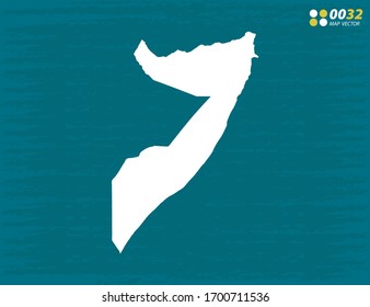 Vector of Somalia map on dark background.