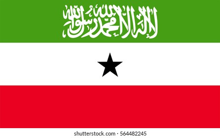 Vector Somaliland flag, Somaliland flag illustration,