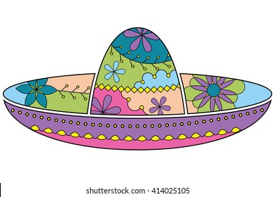 Vector sombrero colorful