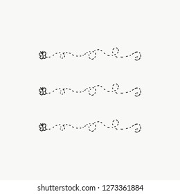 Vector of some banners, buntings, borders and dividers for your notes or whatever you want done by hand. Forms of butterflies