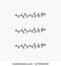 Vector of some banners, buntings, borders and dividers for your notes or whatever you want done by hand. Forms of light bulbs