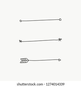 Vector of some banners, buntings, borders and dividers for your notes or whatever you want done by hand. In the shape of an arrow and with bows