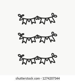 Vector of some banners, buntings, borders and dividers for your notes or whatever you want done by hand.