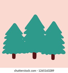 Vector of some fir trees for christmas