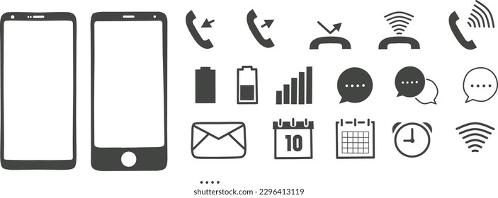 Vector algún icono en el smartphone