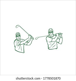 vector someone who is playing golf with the best quality
