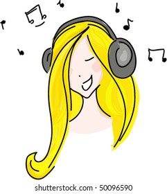 vector song girl
