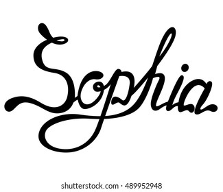 Vector Sophia name lettering