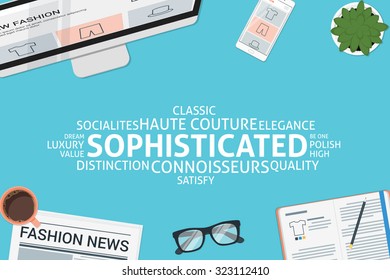 vector sophisticated concept,template