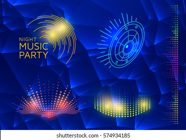 Vector sound equalizer. Music colorful elements for your design.Vector