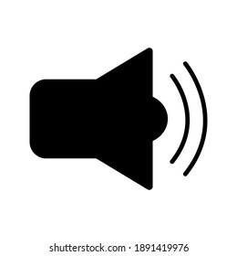 Vector sound icon, Isolated Speaker sign on white background. listening to music, the concept of volume on off. Audio wave. Flat styles for graphic designs, logos, websites, social media, UI, mobile a