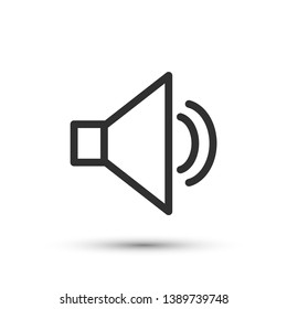 Vector sound icon. Volume symbol. For design, web site design, logo, app, UI.