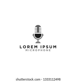 Vector sound microphone, microphone icon - sound logo concept. - vector