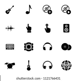 vector sound music icons set - audio, sound and musical equipment. instruments illustrations. 