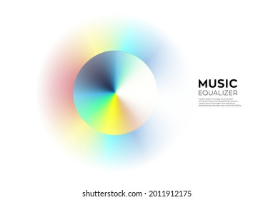 Ola de sonido vectorial. Resumen del ecualizador colorido de la música digital. Gráfica de ondas de audio de la ilustración del vector de frecuencia y espectro en el fondo oscuro.
