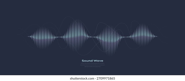 vector sound wave abstract colorful digital equalizer 