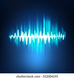 vector sound wave, abstract pulse background