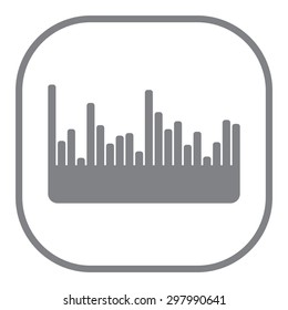 Vector sound wave. Audio equalizer technology, pulse musical. Vector illustration