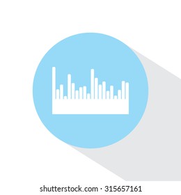 Vector sound wave. Audio equalizer technology, pulse musical. Vector illustration