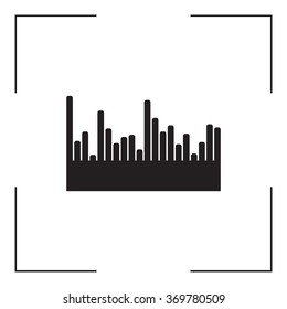 Vector sound wave. Audio equalizer technology, pulse musical. Vector illustration