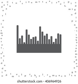 Vector sound wave. Audio equalizer technology, pulse musical. Vector illustration