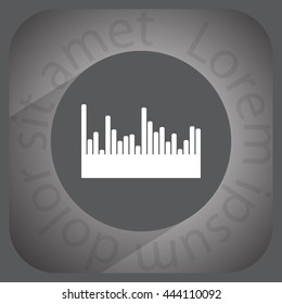 Vector sound wave. Audio equalizer technology, pulse musical. Vector illustration