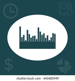 Vector sound wave. Audio equalizer technology, pulse musical. Vector illustration