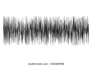 Vector sound wave. Audio Player. Audio equalizer technology, pulse musical.  Black digital radio musical wave. Vector illustration.