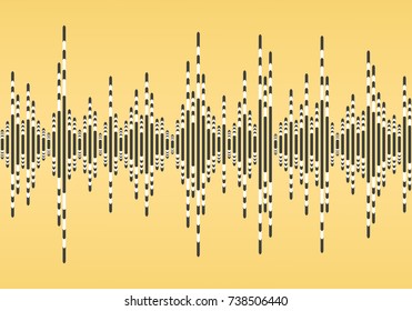 Vector sound wave. Colorful dynamic visual effect. Vector illustration.