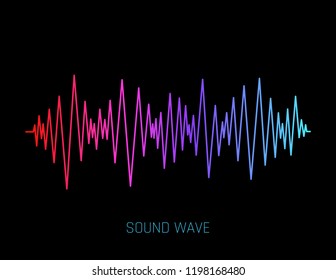 Vector Sound Wave. Colorful sound waves for party, DJ, pub, clubs, discos. Audio equalizer technology. Vector illustration for mobile app