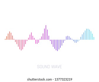 Ola de sonido vectorial. Olas de sonido coloridas para fiestas, DJ, pub, discotecas, discotecas. Tecnología de ecualizador de audio. Ilustración del vector