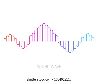 Vector Sound Wave. Colorful sound waves for party, DJ, pub, clubs, discos. Audio equalizer technology. Vector illustration