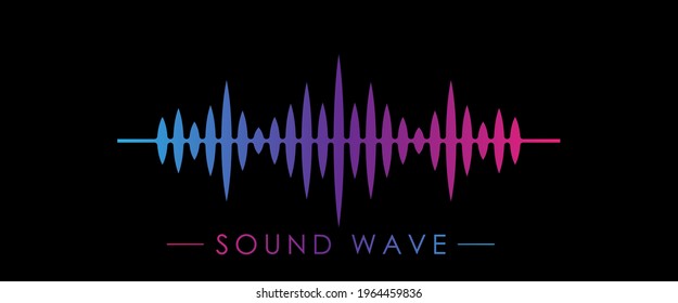 Vector sound wave icon. Icon for application sites and creative design. Flat style.