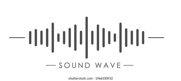 Vector sound wave icon. Icon for application sites and creative design. Flat style.
