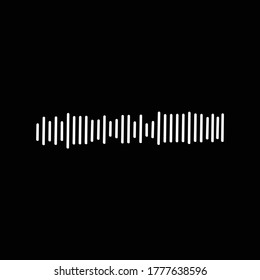 Icono de onda de sonido vectorial. Fondo negro