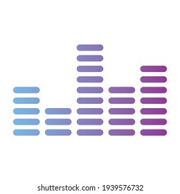 Vector sound wave icon with gradient