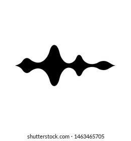 Vector sound wave icon,  isolated on white background