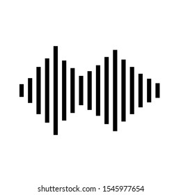 Vector sound wave icon, isolated on white background. Equalizer analyzer icon. Sound wave icon. Vector illustration, flat design.