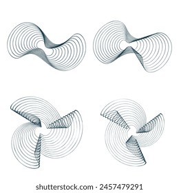 vector sound wave logo premium template bundle