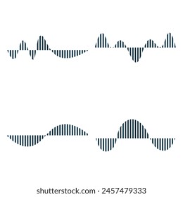vector sound wave logo premium template bundle